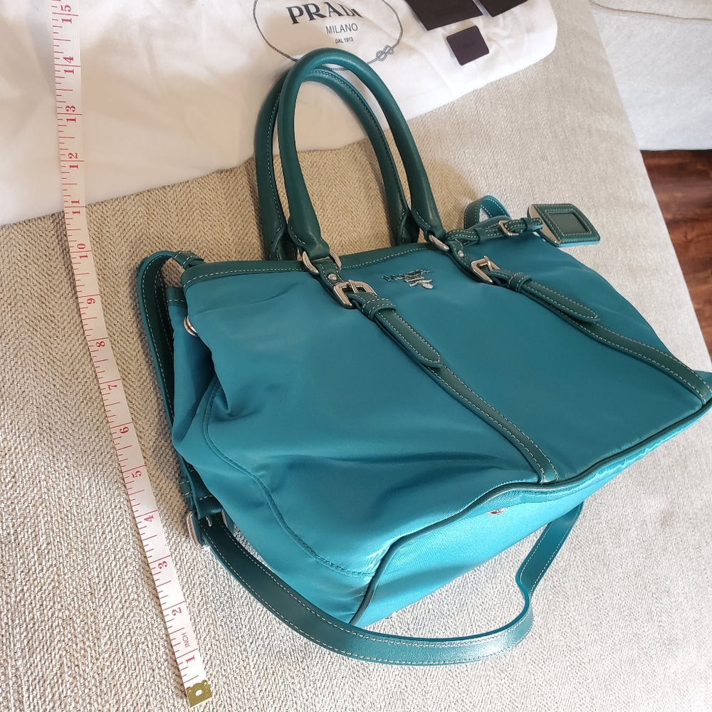 Brand new Prada Turquoise nylon leather purse - Picture 5 of 15